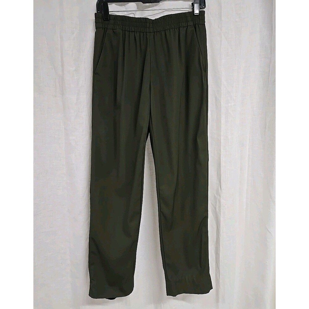 Everlane Italian GoWeave Easy Ankle Pant 100% Wool Olive‎ Green Women’s 2 READ